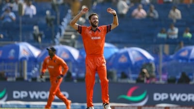 Netherlands cricketer Paul Van Meekeren during Cricket World Cup 2023. (ANI) Netherlands cricketer Paul Van Meekeren during Cricket World Cup 2023. (ANI)