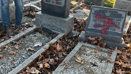A Jewish cemetry in Ohio, has been vandalised with antisemitic graffiti. (X(formerly Twitter)/@jewishcleveland)