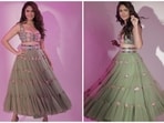 Mrunal Thakur chose a vibrant look with a touch of ethnic allure, donning a green half lehenga set. She struck some stunning poses for the gram, showcasing her attire.&nbsp;