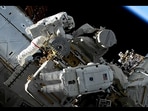 NASA astronauts Jasmin Moghbeli and Loral O'Hara. NASA astronauts Jasmin Moghbeli and Loral O'Hara.