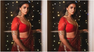 With the help of make-up artist Riviera Lynn, Alia got decked up in a nude eye shadow, mascara-covered lashes, kohl eyes, contoured cheeks, luminous highlighter and a shade of nude lipstick. (Instagram/@stylebyami) With the help of make-up artist Riviera Lynn, Alia got decked up in a nude eye shadow, mascara-covered lashes, kohl eyes, contoured cheeks, luminous highlighter and a shade of nude lipstick. (Instagram/@stylebyami)