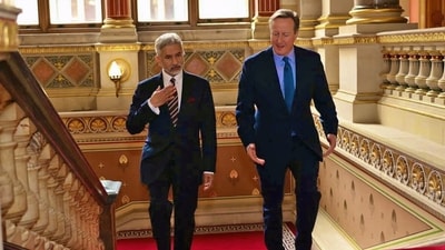 External Affairs Minister Dr S Jaishankar meets newly appointed UK Foreign Secretary David Cameron (S Jaishankar- X)