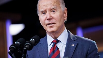 US president Joe Biden speaks during an event. (Bloomberg) US president Joe Biden speaks during an event. (Bloomberg)