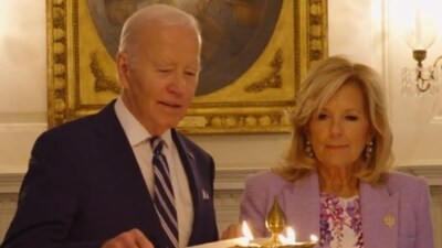 President Joe Biden has shared a video of himself and Jill Biden lighting diyas to mark the occasion of Diwali (@POTUS/X) President Joe Biden has shared a video of himself and Jill Biden lighting diyas to mark the occasion of Diwali (@POTUS/X)