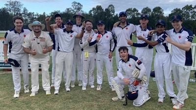 Gareth Morgan (the one with the ball) with his teammates Gareth Morgan (the one with the ball) with his teammates