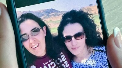 In this Sept., 2018 selfie image provided by Emma Tsurkov, right, she and her sister Elizabeth Tsurkov are shown in Santa Clara Valley, Calif. (AP) In this Sept., 2018 selfie image provided by Emma Tsurkov, right, she and her sister Elizabeth Tsurkov are shown in Santa Clara Valley, Calif. (AP)