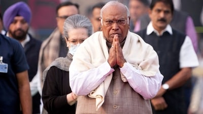 "Paying tribute to Pandit Jawaharlal Nehru ji on his birth anniversary, who took India from zero to the pinnacle, the creator of modern India, the fearless guardian of democracy and our source of inspiration," Congress President Kharge posted on X. (PTI) "Paying tribute to Pandit Jawaharlal Nehru ji on his birth anniversary, who took India from zero to the pinnacle, the creator of modern India, the fearless guardian of democracy and our source of inspiration," Congress President Kharge posted on X. (PTI)