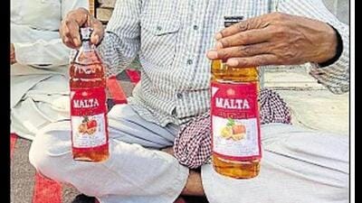 The kingpin prepared the illicit liquor with the sticker of “Malta” brand. (HT Photo) The kingpin prepared the illicit liquor with the sticker of “Malta” brand. (HT Photo)