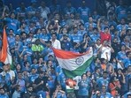 Spectators watch the 2023 ICC Men's Cricket World Cup one-day international (ODI) first semi-final match between India and New Zealand at the Wankhede Stadium in Mumbai on November 15 Spectators watch the 2023 ICC Men's Cricket World Cup one-day international (ODI) first semi-final match between India and New Zealand at the Wankhede Stadium in Mumbai on November 15