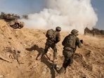 A screengrab taken from a handout video shows what the Israeli army says are its soldiers operating in a location given as the Gaza Strip