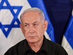 Israeli prime minister Benjamin Netanyahu during a press conference.