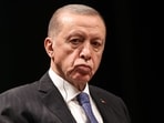 Israel-Hamas War: Turkish president Recep Tayyip Erdogan looks on during a press conference.