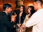 Preity Zinta, Twinkle Khanna and Akshay Kumar with UK PM.