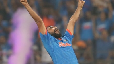 India's Mohammed Shami celebrates the dismissal of New Zealand's Daryl Mitchell (ANI) India's Mohammed Shami celebrates the dismissal of New Zealand's Daryl Mitchell (ANI)