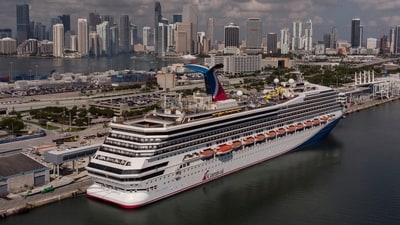 FILE PHOTO: The Carnival cruise ship Sunrise is seen docked at Miami Port, in Miami, Florida, U.S., June 18, 2022. Picture taken with a drone. REUTERS/Marco Bello/File Photo (REUTERS)