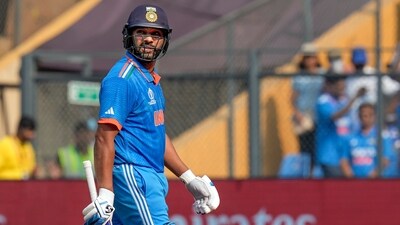 India's batter Rohit Sharma walks off the field after his dismissal during the ICC Men's Cricket World Cup 2023 semi-final match (PTI) India's batter Rohit Sharma walks off the field after his dismissal during the ICC Men's Cricket World Cup 2023 semi-final match (PTI)