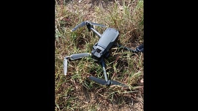 The Border Security Force (BSF) recovered two drones and a packet of contraband, suspected to be heroin, weighing about 500gm, in separate operations along the India-Pakistan border in Amritsar and Tarn Taran districts on Wednesday. (HT File)