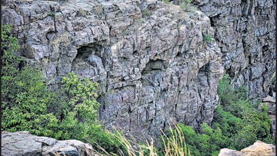 The caves where the paintings have been found. (HT Archive) The caves where the paintings have been found. (HT Archive)