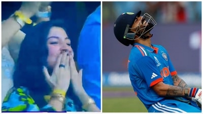 Anushka Sharma and Virat Kohli indulged in some PDA during the match. Anushka Sharma and Virat Kohli indulged in some PDA during the match.