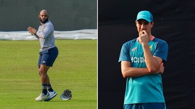 Temba Bavuma and Pat Cummins have an eye on the World Cup final (PTI/Reuters) Temba Bavuma and Pat Cummins have an eye on the World Cup final (PTI/Reuters)