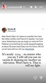 Masaba shared the tweet on her Instagram Stories.