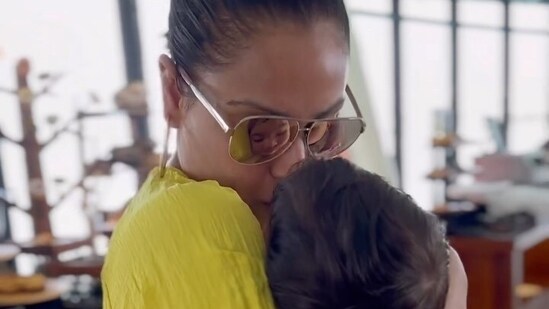 In another wish for Devi, Bipasha had written on Instagram, “Counting colours of nature with my Cub. She is so much in awe of the beauty of the sun, sky, water and plants. Hope we have the awareness to sustain this beauty for the generations to come.”