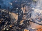Eleven people have died and 51 have been sent to hospital after a fire at a building in northern China's Shanxi province