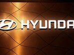 The logo of Hyundai Motor Company is pictured.