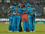 India players in a huddle during the match | Image for representation 