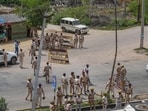Nuh Superintendent of Police Narender Bijarniya, along with a huge police force,  reached the spot and dispersed the gathering