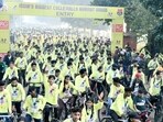Punjab CM Bhagwant Mann said the bicycle rally coincides with the commemoration of martyrdom of Shaheed Kartar Singh Sarabha, India's youngest revolutionary, who sacrificed his life at the age of 19 Punjab CM Bhagwant Mann said the bicycle rally coincides with the commemoration of martyrdom of Shaheed Kartar Singh Sarabha, India's youngest revolutionary, who sacrificed his life at the age of 19
