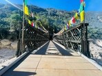This bridge serves as the life line of Lachen and Lachung Valley in North Sikkim. This bridge serves as the life line of Lachen and Lachung Valley in North Sikkim.