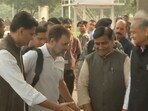 Flanked by Sachin Pilot and Ashok Gehlot, Rahul Gandhi sent a message of unity as he reached Jaipur on Thursday. 