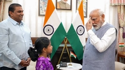 Prime Minister Narendra Modi shares a lighthearted moment with children. (Instagram/Narendra Modi) Prime Minister Narendra Modi shares a lighthearted moment with children. (Instagram/Narendra Modi)