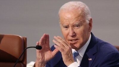 U.S. President Joe Biden takes part in a leaders plenary meeting during Asia-Pacific Economic Cooperation (APEC) CEO Summit in San Francisco (REUTERS)