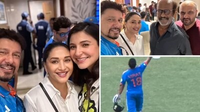 Madhuri Dixit posted a series of pictures on Instagram in a reel.