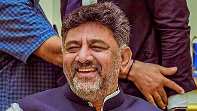 Karnataka Deputy Chief Minister DK Shivakumar on Thursday. (PTI) Karnataka Deputy Chief Minister DK Shivakumar on Thursday. (PTI)