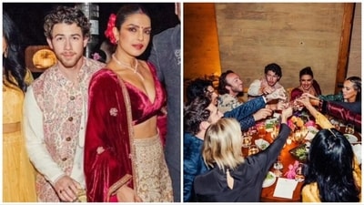 Priyanka Chopra and Nick Jonas hosted a Diwali party on Sunday. Priyanka Chopra and Nick Jonas hosted a Diwali party on Sunday.