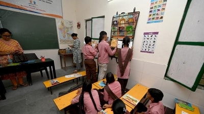 According to the report, India has 5 times the number of schools than China does for the same enrolment of students. (Sunil Ghosh/HT Photo) According to the report, India has 5 times the number of schools than China does for the same enrolment of students. (Sunil Ghosh/HT Photo)