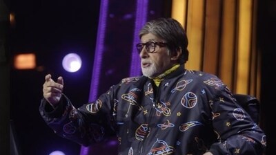Amitabh Bachchan on the sets of KBC 15.