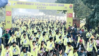 Punjab CM Bhagwant Mann said the bicycle rally coincides with the commemoration of martyrdom of Shaheed Kartar Singh Sarabha, India's youngest revolutionary, who sacrificed his life at the age of 19 Punjab CM Bhagwant Mann said the bicycle rally coincides with the commemoration of martyrdom of Shaheed Kartar Singh Sarabha, India's youngest revolutionary, who sacrificed his life at the age of 19