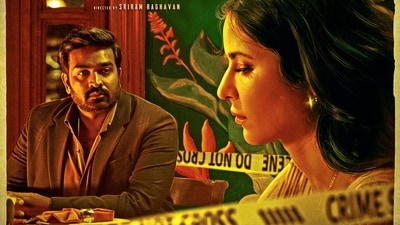 Vijay Sethupathi and Katrina Kaif feature on the new Merry Christmas poster. Vijay Sethupathi and Katrina Kaif feature on the new Merry Christmas poster.