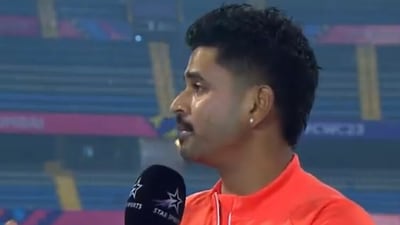 Shreyas Iyer speaks on Star Sports after the semi-final (Hotstar) Shreyas Iyer speaks on Star Sports after the semi-final (Hotstar)