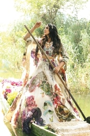 Qureshi in a floral organza lehenga by Varun Bahl, highlighted with beads, sequin and thread work. Qureshi in a floral organza lehenga by Varun Bahl, highlighted with beads, sequin and thread work.