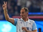 India's football coach Igor Stimac gestures a match.