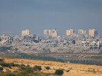 A view of damaged buildings in Gaza,, amid the ongoing conflict between Israel and the Palestinian group Hamas, 
