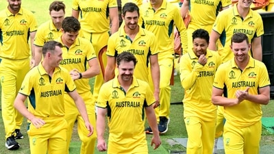 Australia's Travis Head, Josh Hazlewood, Marnus Labuschagne and teammates during a practice session ahead of the semi-final match against South Africa in the ICC Men's Cricket World Cup 2023, at Eden Gardens in Kolkata (Bibash Lodh) Australia's Travis Head, Josh Hazlewood, Marnus Labuschagne and teammates during a practice session ahead of the semi-final match against South Africa in the ICC Men's Cricket World Cup 2023, at Eden Gardens in Kolkata (Bibash Lodh)