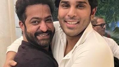 Allu Sirish shared a picture with Jr NTR (X)