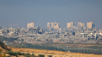A view of damaged buildings in Gaza,, amid the ongoing conflict between Israel and the Palestinian group Hamas, (REUTERS)