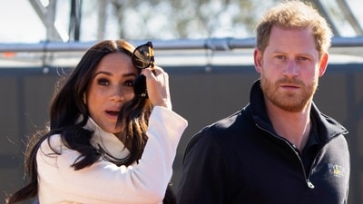 Prince Harry and Meghan Markle visit the track and field event at the Invictus Games in The Hague, Netherlands on April 17, 2022 (AP Photo/Peter Dejong, File) (AP) Prince Harry and Meghan Markle visit the track and field event at the Invictus Games in The Hague, Netherlands on April 17, 2022 (AP Photo/Peter Dejong, File) (AP)
